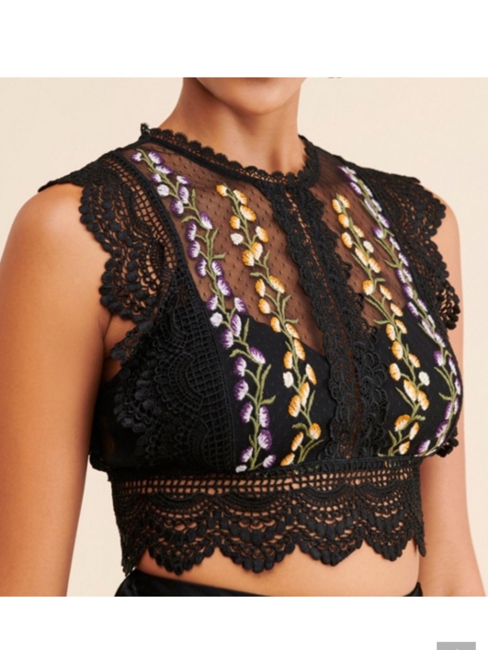 Free People Lace Crop Top